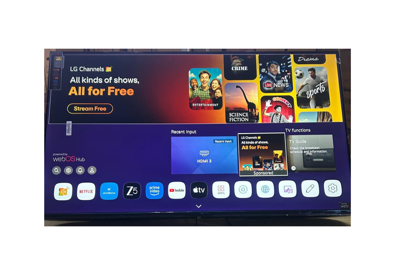 75” 4K UHD Web OS Ao powered LED TV